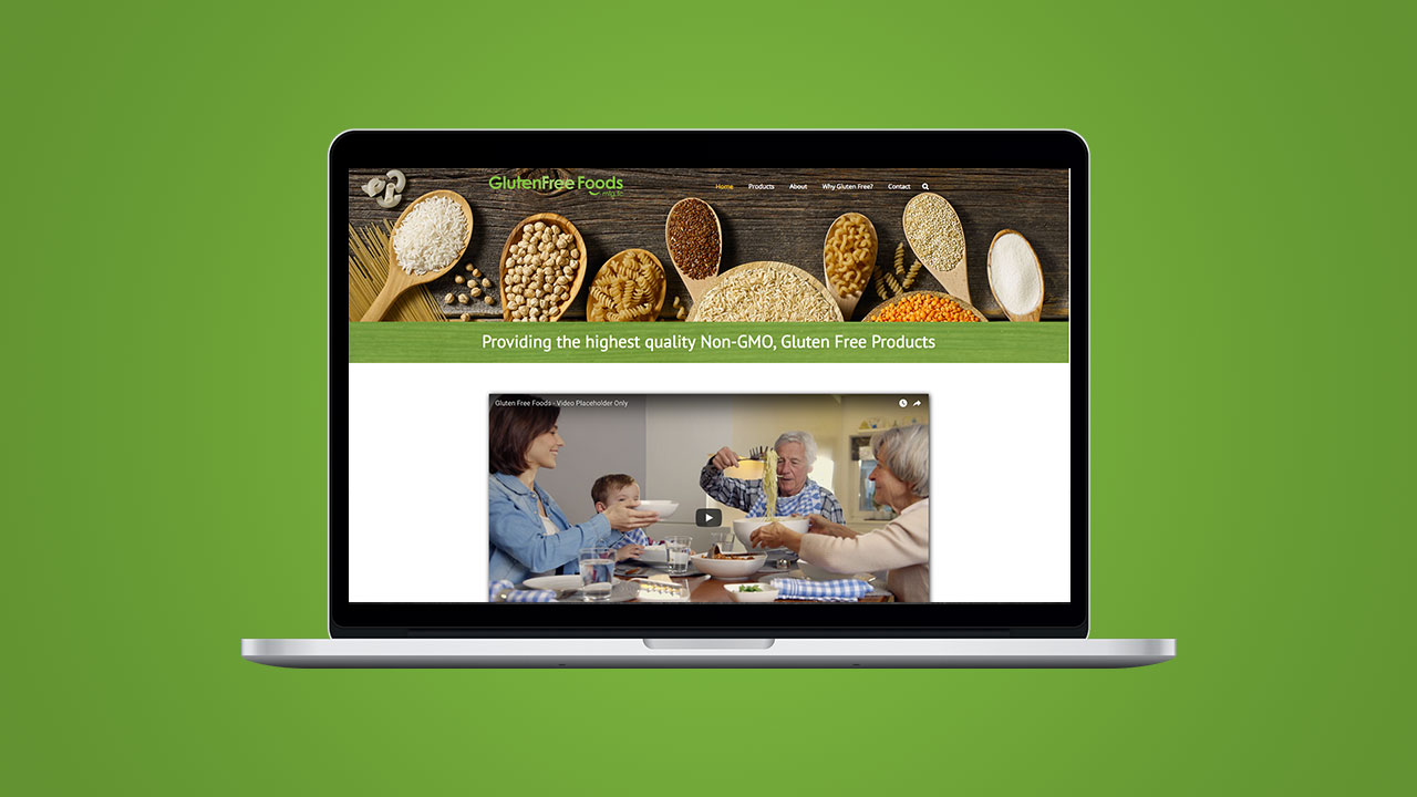 Gluten free foods Website Design